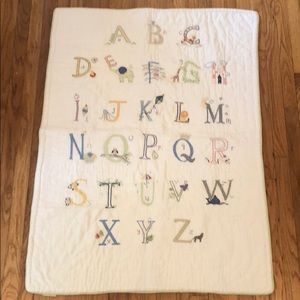 Pottery Barn Kids alphabet quilt gender neutral